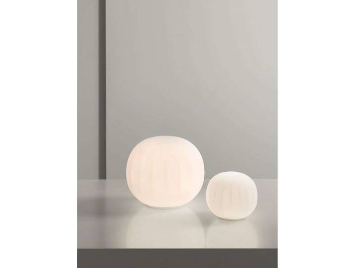Lita Tischleuchte Ø14 White - Luceplan - Wohnzimmer - Glas