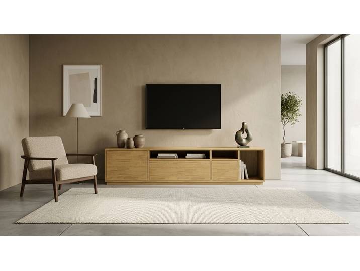TV Sideboard Eiche Natur geölt