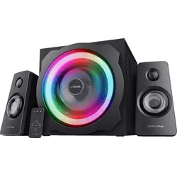 TRUST GXT 629 Tytan 2.1 Lautsprechersystem mit Subwoofer und RGB-Beleuchtung - Schwarz