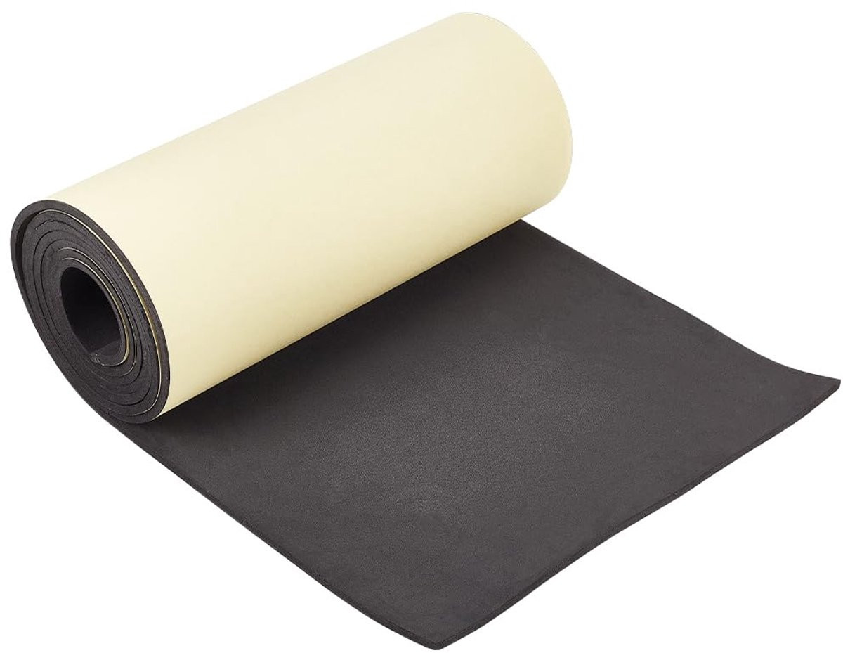 Zwarte zelfklevende EVA-schuimrol van 2m x 30,5cm met 5mm dikte voor scrapbooking, knutselen en bekleding