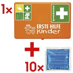 ALUDERM Erste Hilfe Verbandkasten »Kita« inkl. 10 Kalt-Warm Kompressen 13x14, 26x16x8 cm