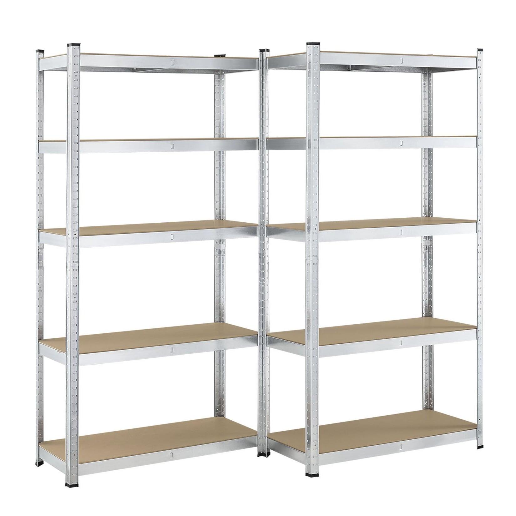 Juskys Lagerregal Basic 2er Set 180x90x40 cm – Metall Schwerlastregal, 10 Böden, 1750 kg, verzinkt