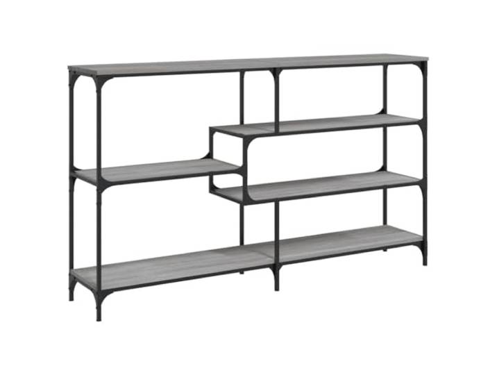 Konsolentisch Grau Sonoma Eiche 160x32x95 cm mit Metallrahmen Holzwerkstoff, verstellbare Füße, leicht zu reinigen, Industrie-Stil, stabile Konstruktion