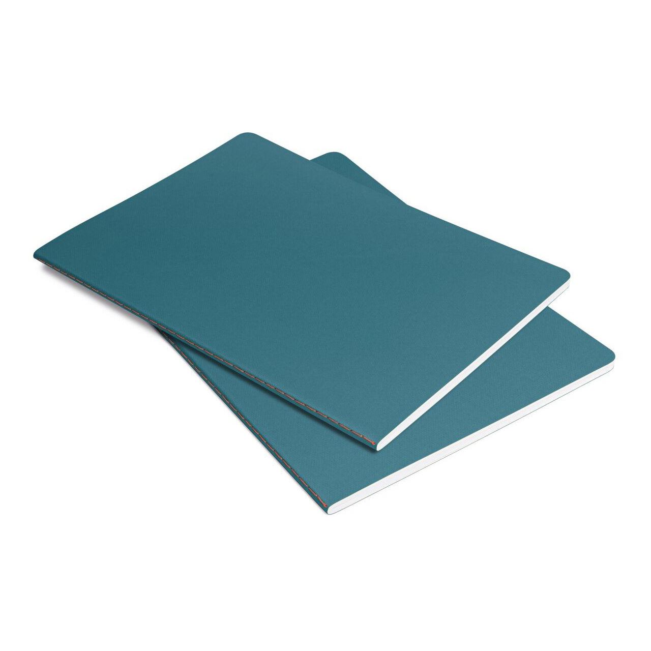 SIGEL Notizhefte Linescape DIN A5 liniert, mittelblau, neon-orange Softcover 68 Seiten, 2 St.