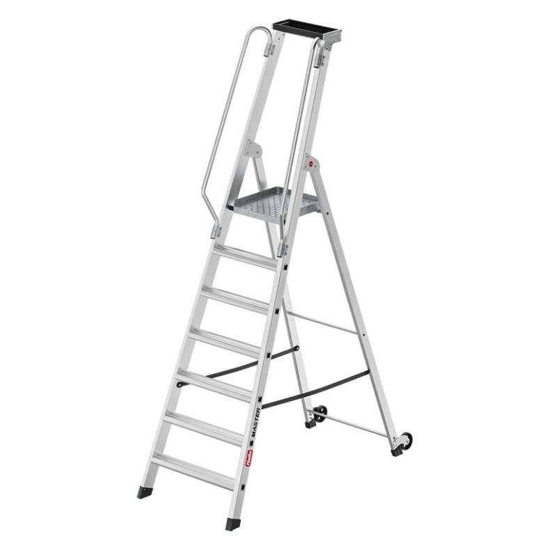 Hailo Kapnes mobilas platformas Master P80 / aluminija / 7 pakapieni 4007126001610 (Plattformleiter) (HAILO)