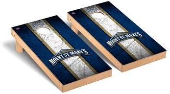 Skip's Garage Mount St. Marys Mountaineers The Mount Vintage Cornhole Board Set