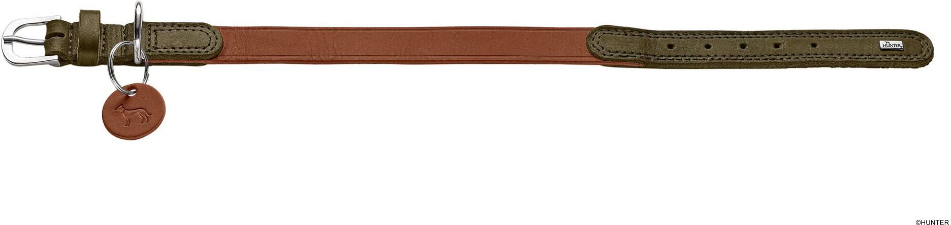 DOG SPORT HUNTER Halsband Lemvig M (55), cognac/oliv