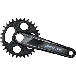 Kurbelgarnitur Shimano DEORE FC-M6120-1 12-f.,32Z,175mm,sw, 2-teil., o.Lagersch.