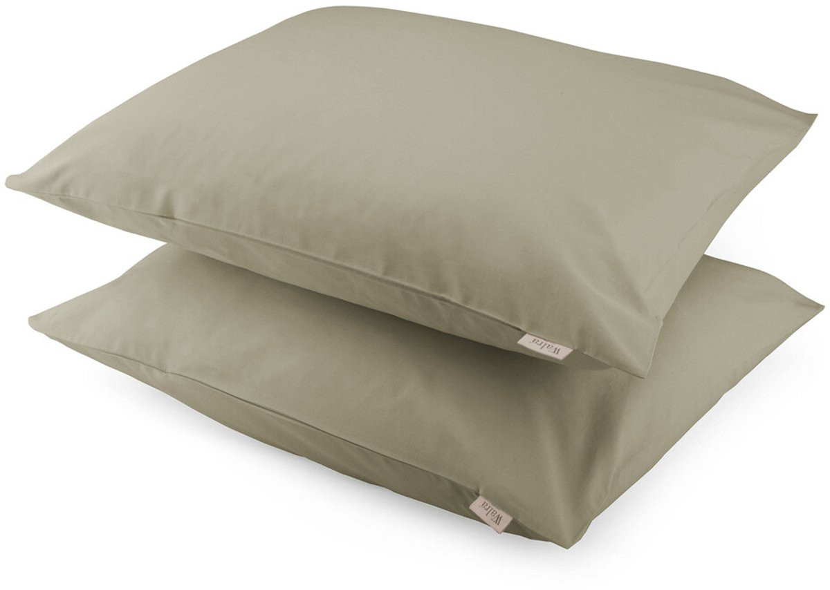 Walra Kussensloop Crispy Cotton Groen 2x 60x70 cm