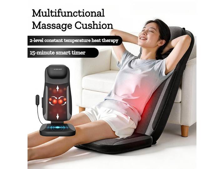 Coussin de massage électrique multifonctionnel, chauffant, vibrant, pliable, pour le corps entier, équipement de massage confortable
