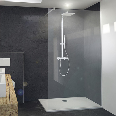 BREUER Raumdusche PANORAMA 900x2000 mm Echtglas Klar hell chromoptik 3450005001004