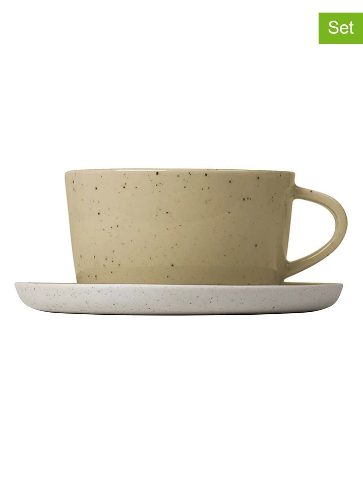 Blomus 2er-Set: Kaffeetassen "Savannah" in Beige - 250 ml - onesize