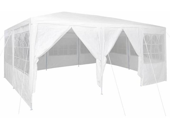 vidaXL Party-Zelt 600 x 400 x 266 cm Weiß Polyethylen