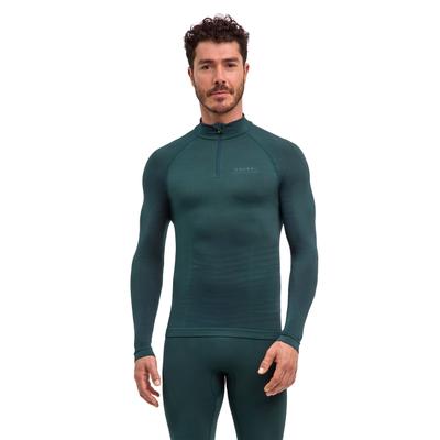 Langarmshirt FALKE "FALKE Langarmshirt", Herren, Gr. M, holly (7385), Shirts Langarmshirt