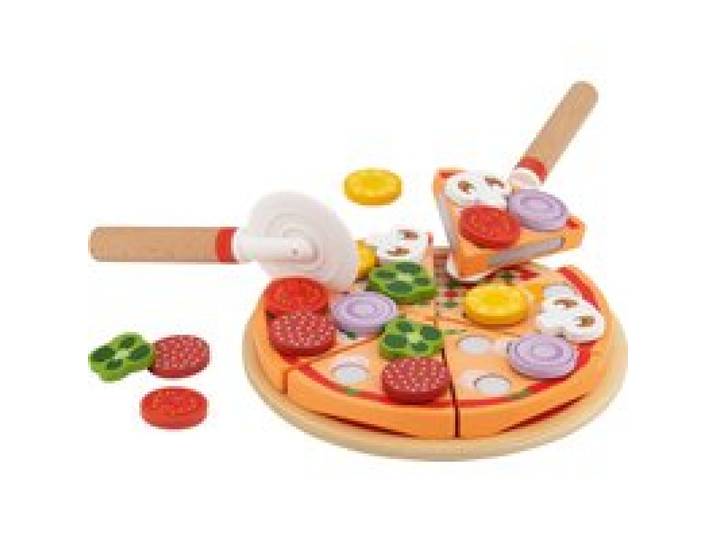 LUPILU® Ensemble d'aliments en bois (pizza)