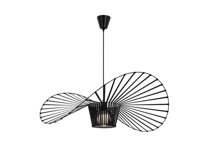 Nettlife Pendelleuchte Strohhut 60/60/150 cm, Schwarz, Metall, E27, 60x150x60 cm, Lampen & Leuchten, Innenbeleuchtung, Hängeleuchten, Pendelleuchten
