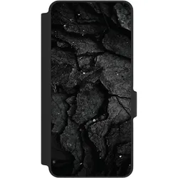 Nivocase Klapphülle für Xiaomi Redmi Note 14 5G Handyhülle aus Kunst Leder NIVOflip schwarz Beton Stein (Xiaomi Redmi Note 14 5G), Smartphone Hülle, Schwarz