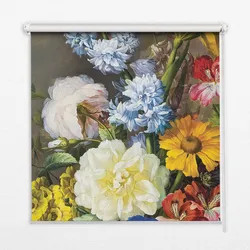 INNENROLLO - Fensterrollo - Rollo - 100x100 cm - Blumenstrauß