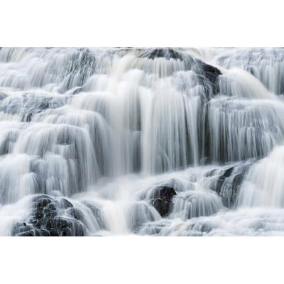 Fototapete PAPERMOON "Bond Falls schwarz & weiß", schwarz (schwarz, weiß), B:3m L:2,23m, Vlies, Tapeten