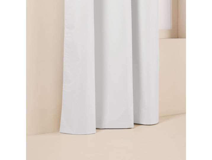 Doublure à galon fronceur occultante blanc 140x350 cm