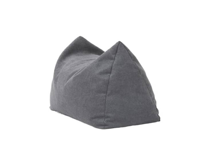 DANNMPX Sitzhocker Wohnzimmer Tragbarer Fußhocker In Katzenohrform, Gefüllt Mit EPP-Partikeln Zusätzliche Sitzplätze(Gray)
