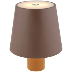 Tischleuchte Tischlampe Außen Flaschenlampe braun LED Garten Touchdimmer, 3W 130lm warmweiß, DxH 10,6x13 cm