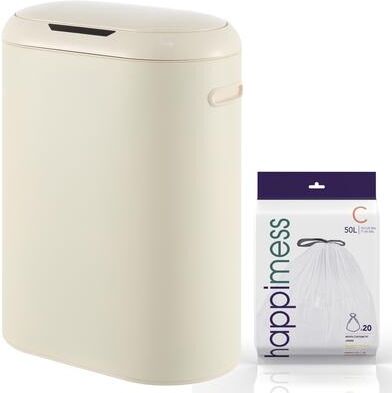 happimess Robo Kitchen 13.2-Gallon Slim Oval Motion Sensor Touchless Trash Can with Touch Mode