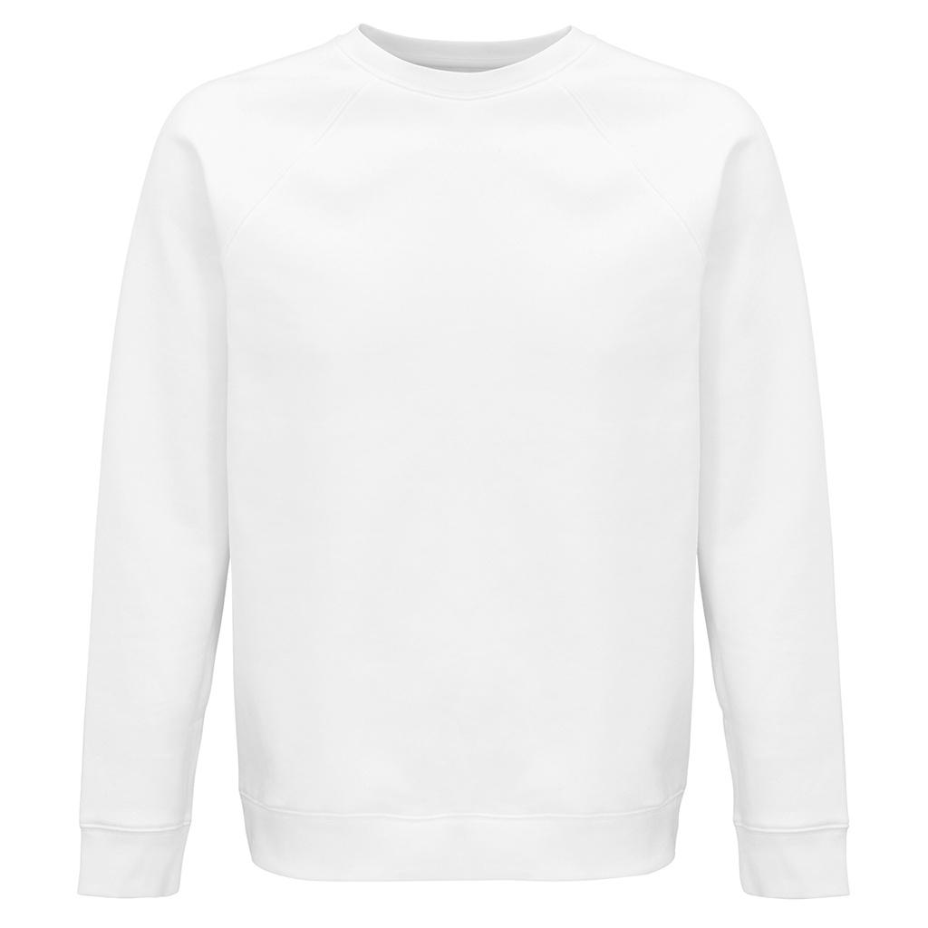 SOLS Unisex Adult Space Organic Raglan Sweatshirt (Wit)