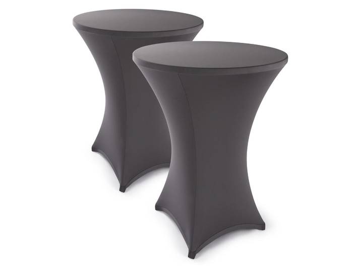 Blumtal Tischhussen für Stehtische 60/65 cm, 5er Set, Dunkelgrau, 60x65 cm, Heimtextilien, Bezüge