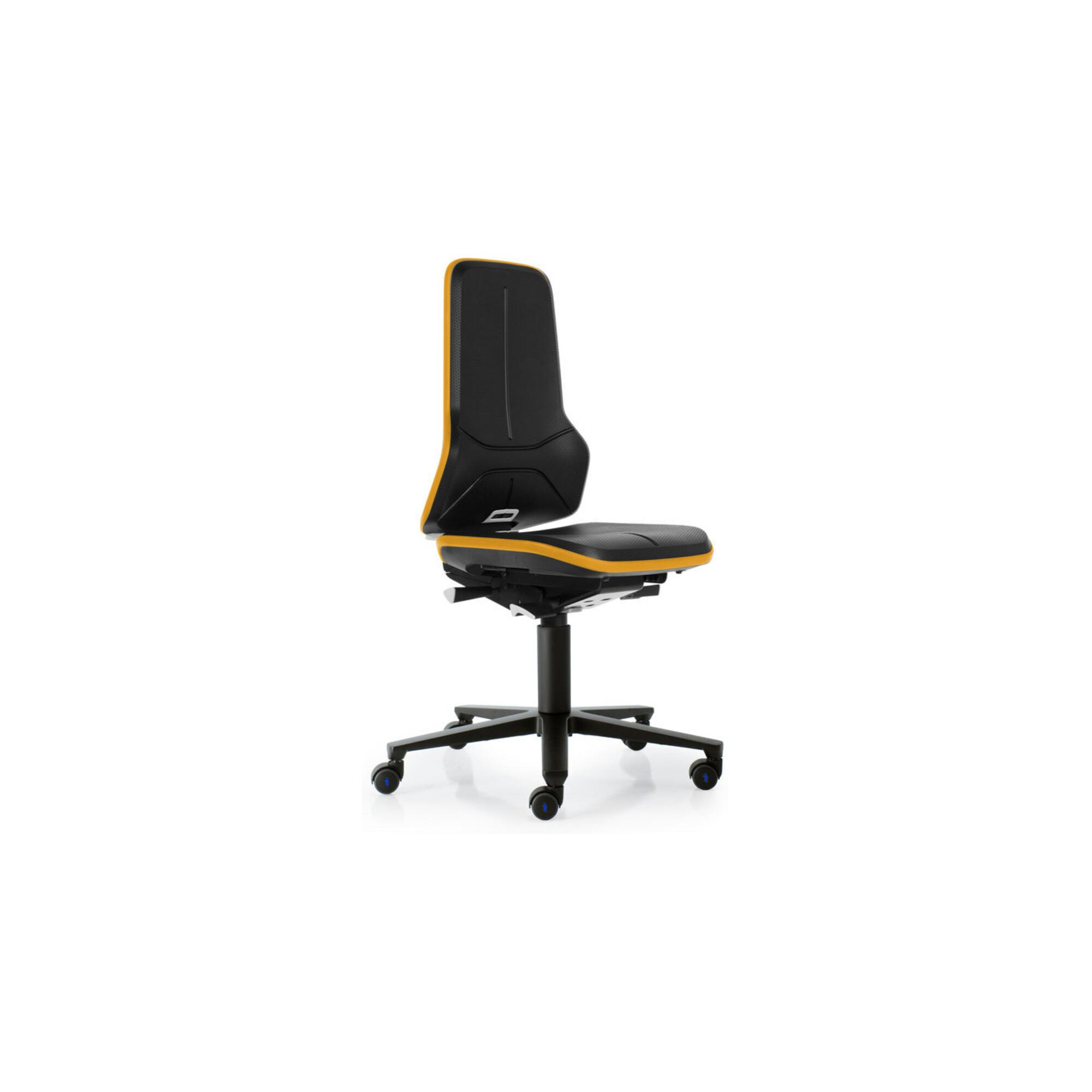 bimos Arbeitsstuhl ESD Neon 2, orange Sitzhöhe 450-620 mm mit Rollen, ohne (9563E-9999-3279)