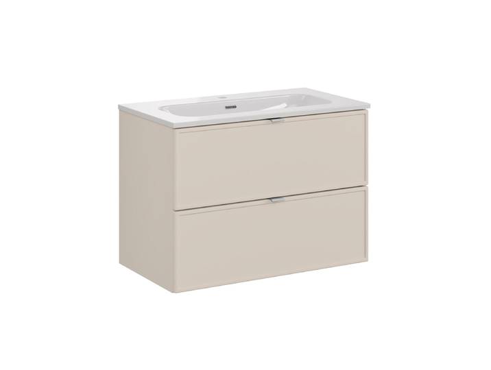 Meuble Simple Vasque Encastrée 80cm Alba Cachemire