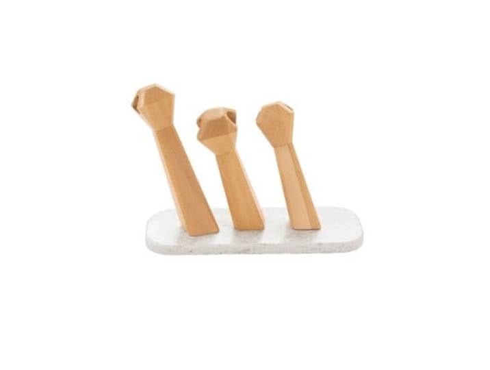 CJHFR472SG Weinhalter Abgewinkelter Weinregal aus Holz, Tisch-Weinständer Dekoration(Mittel)