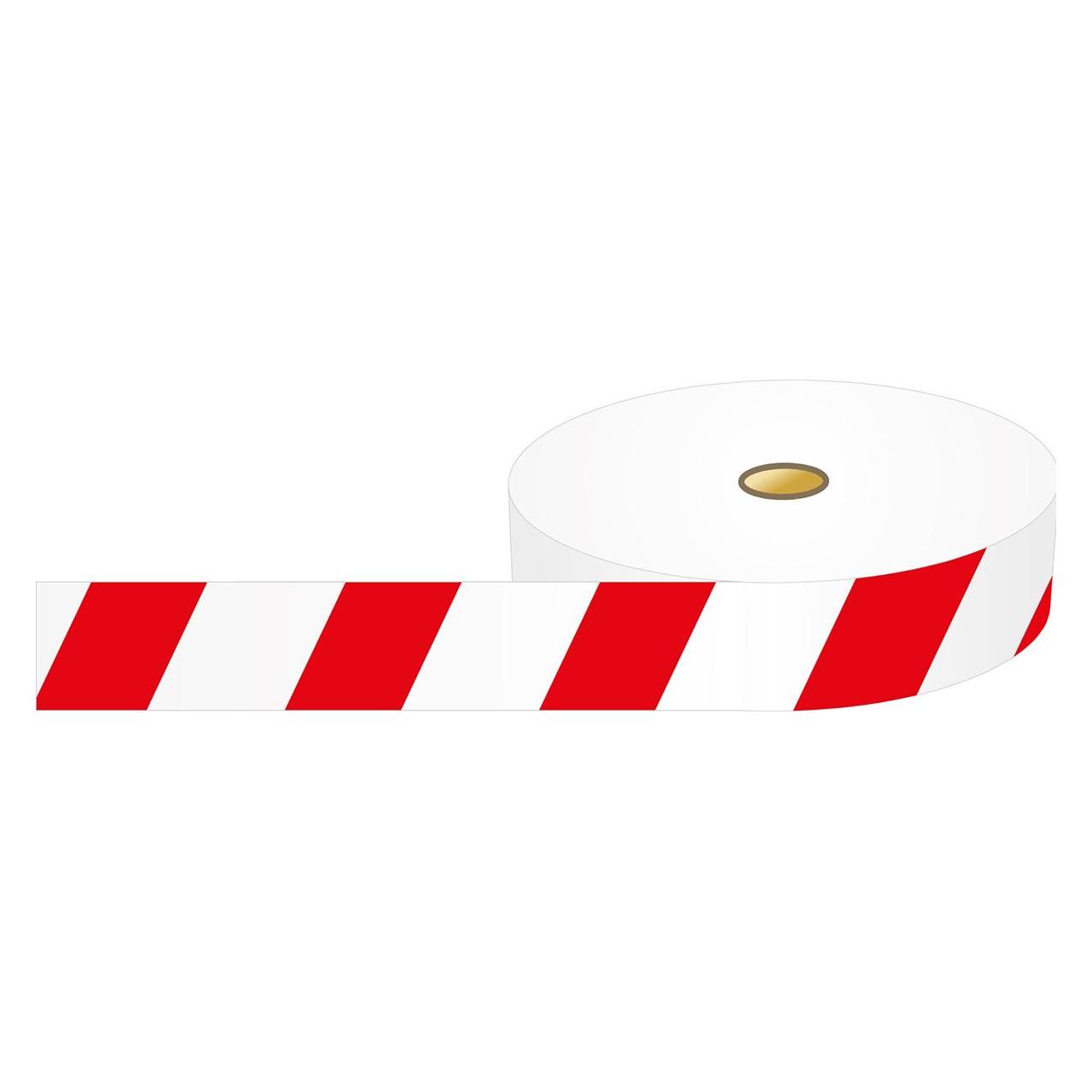 Brady B-912, Absperrband, Polyethylen, Rot/Weiss, gestreift, 75mm x 500m, für Kennzeichnung von tem (291426)