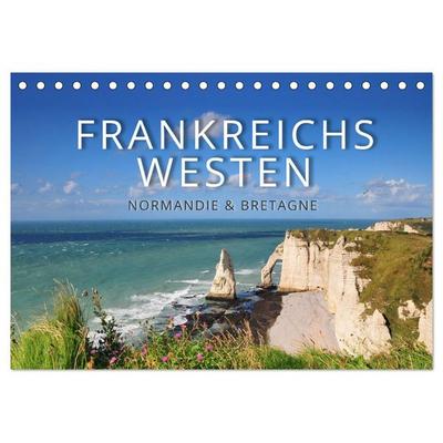 Frankreichs Westen – Normandie und Bretagne (Tischkalender 2026 DIN A5 quer), CALVENDO Monatskalender