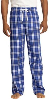 District DT1800 Flannel Plaid Pant in Deep Royal Blue size 4XL