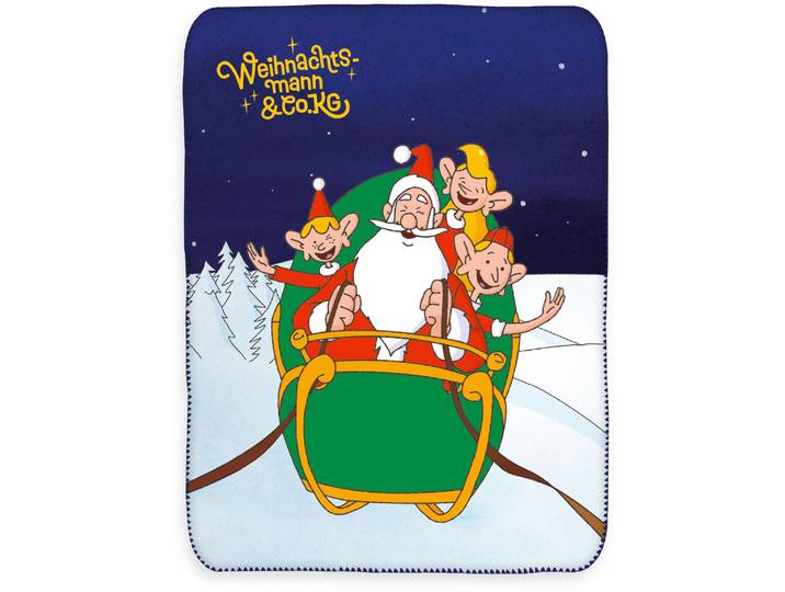 Wohndecke Weihnachtsmann & Co.KG S , multicolour, B:150cm L:200cm, Polyester, Wohndecken, Wohndecke, Perfekt zum Kuscheln – zuhause und unterwegs