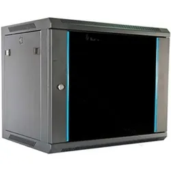 2Lan Wandschaltschrank 9U Schwarz (9 HE, 19 Zoll Rack), Serverschrank, Schwarz