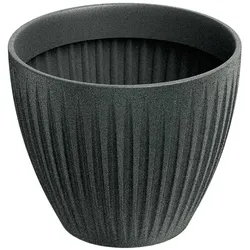 WellHome - Blumentopf aus rotationsgeformtem Kunststoff 11L Ø30x25cm in farbe Graphitgrau - Latia Round