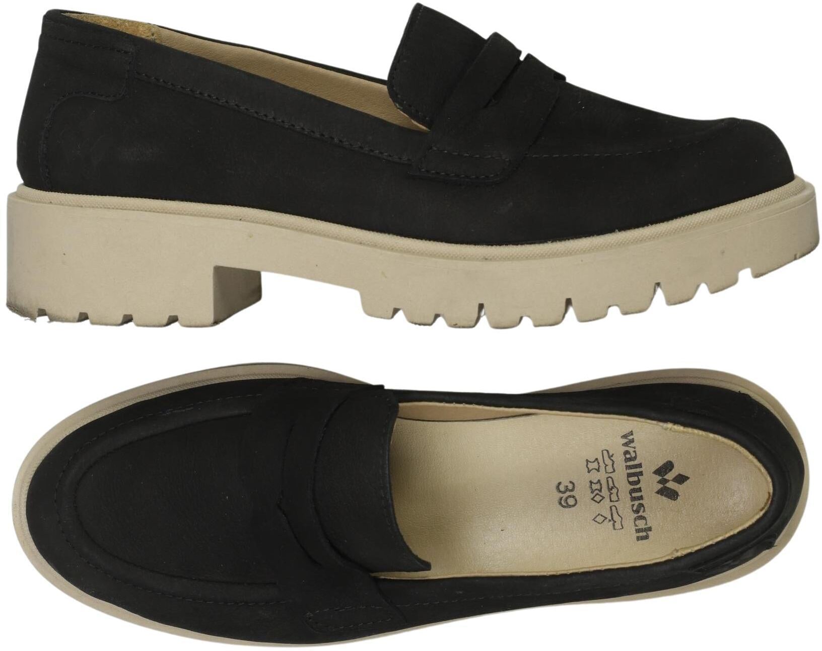 Walbusch Damen Halbschuh, Schwarz, Gr. EU 39, Leder - Second Hand