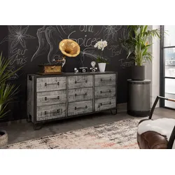 Sideboard Mango 150x45x80 grau lackiert HEAVY INDUSTRY #118