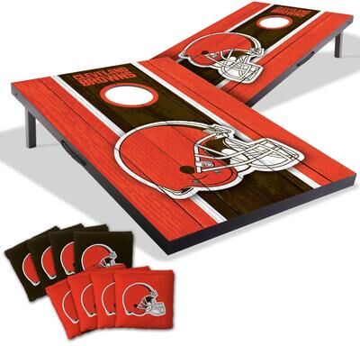 Skip's Garage Cleveland Browns NFL Compact 2x3 Tailgate Cornhole Board Set