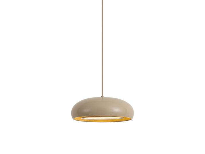 Suspension rétro taupe avec abat-jour en métal 2 lumières -