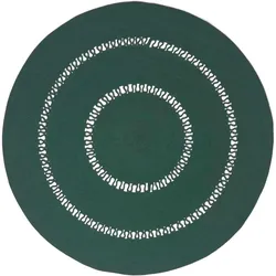 TEPPICH geflochten rund mit Häkel-Muster 150 cm