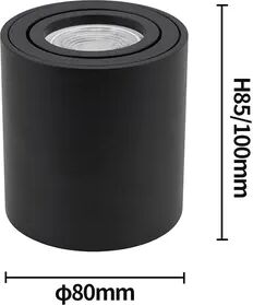Universal Stock Modern Ceiling Spotlight Surface Mounted Round LED Downlight Fixture round Black 6w Warm White