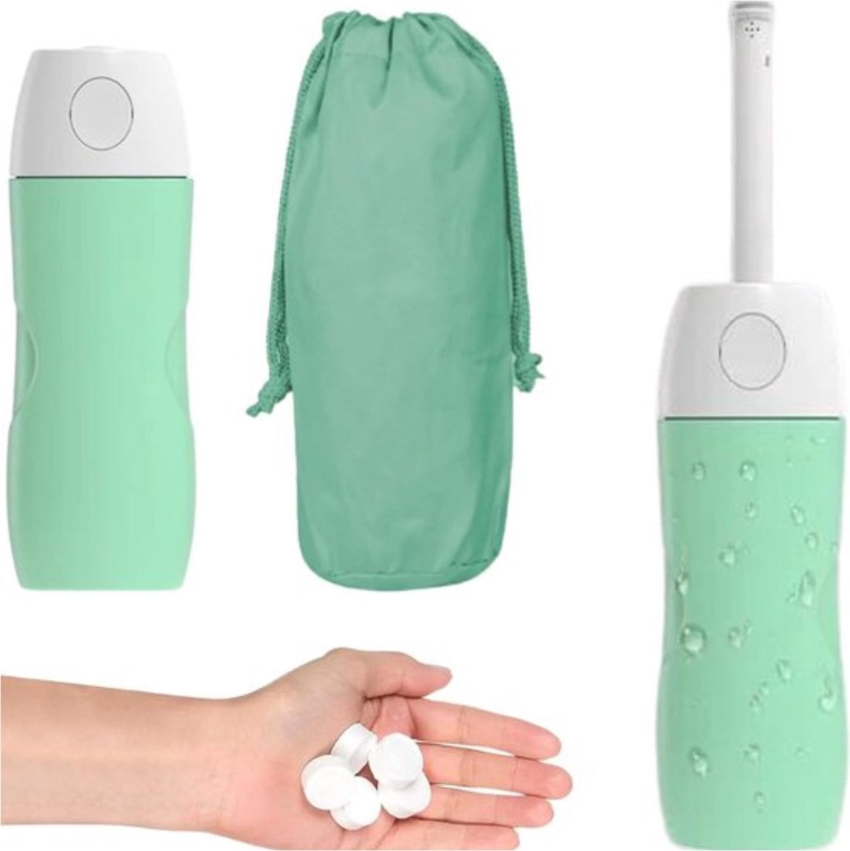 Draagbare bidet voor dameshygiëne en reizen, groen