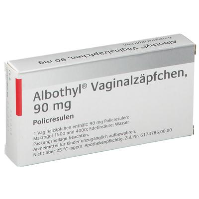 Albothyl Vaginalzäpfchen 90 mg 6 St Vaginalsuppositorien
