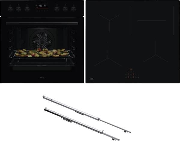 AEG FXHS25B67 (OU5PE40AK+TX64IC00CT+TR1LFV) Herdset groß AutoClean mit 60 cm Induktions Kochfeld