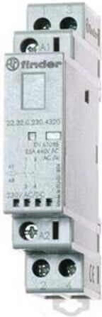 Finder Contacteur d'installation 24VAC/DC, 2S, LED 22.32.0.024.4320 (223200244320)