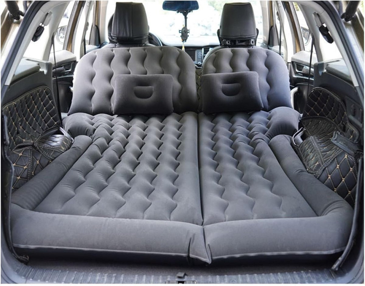 Zelfopblaasbaar Auto Matras - Comfortabel Luchtbed voor Reizen - Zwart - 15 cm dikte