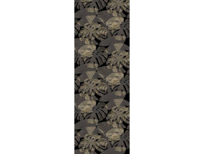 Vinyltapete QUEENCE Blätter Monstera , schwarz, B:0,9m L:2,5m, Vinyl, Tapeten, Vinyltapete, 90x250cm, selbstklebend, kinderleichte Anbringung,, Sticker